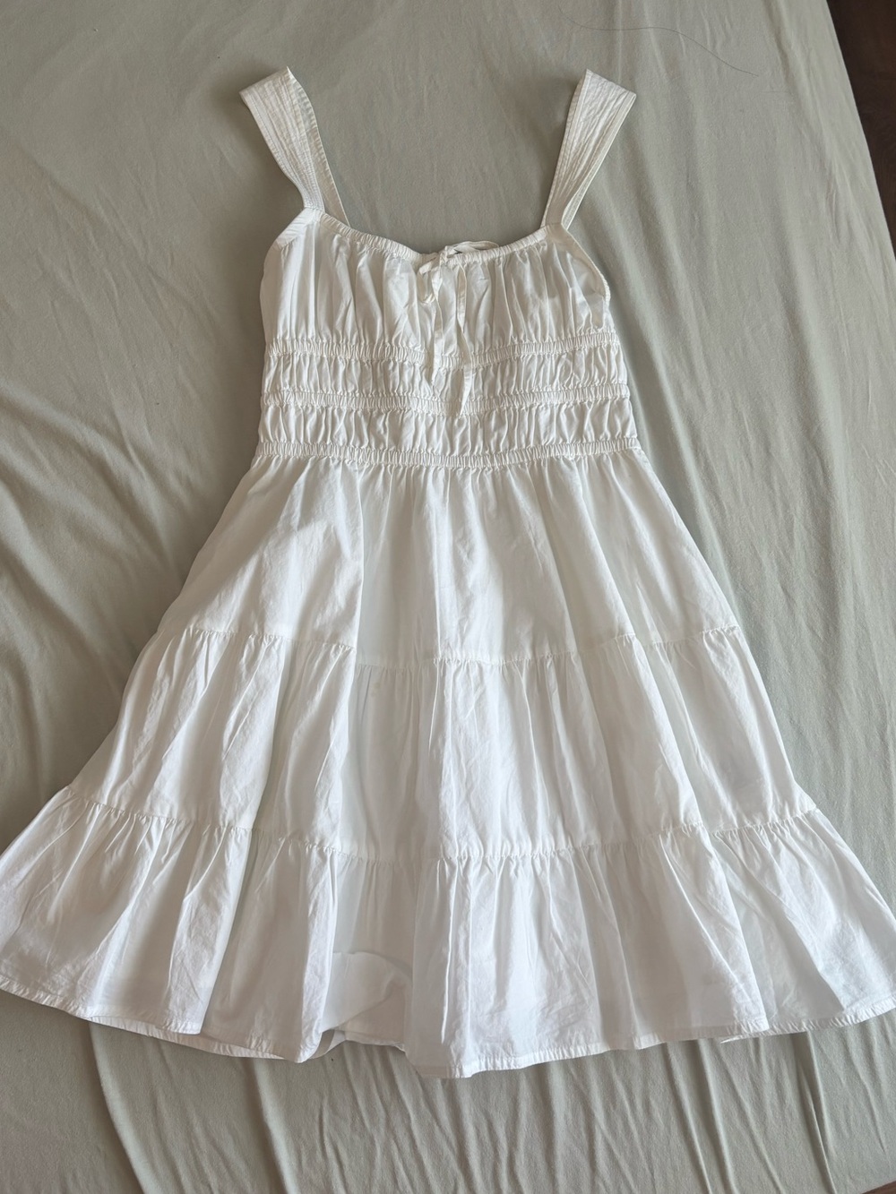 White Sunday Best Martine Poplin Mini Dress